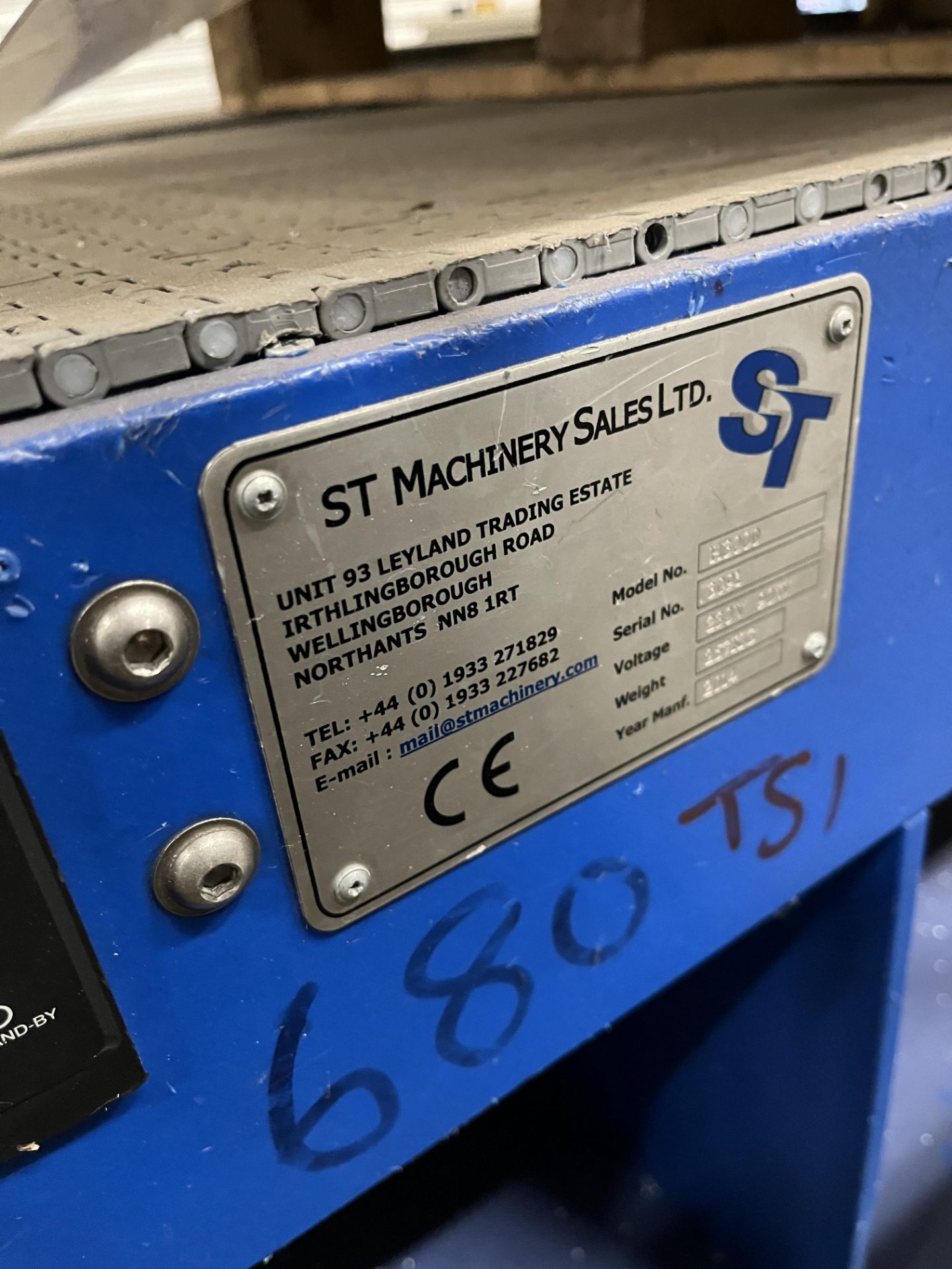 1, ST Machinery automated conveyor. S/N 3091, Year 2014. - Image 2 of 2