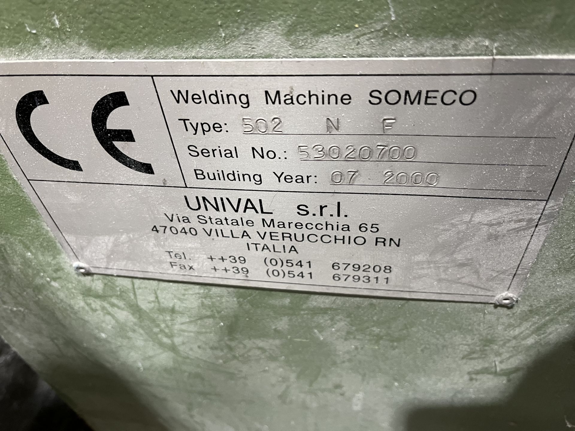 Someco 502NF Twin Head Welder Serial No. 53020700 (2000) - Image 2 of 2