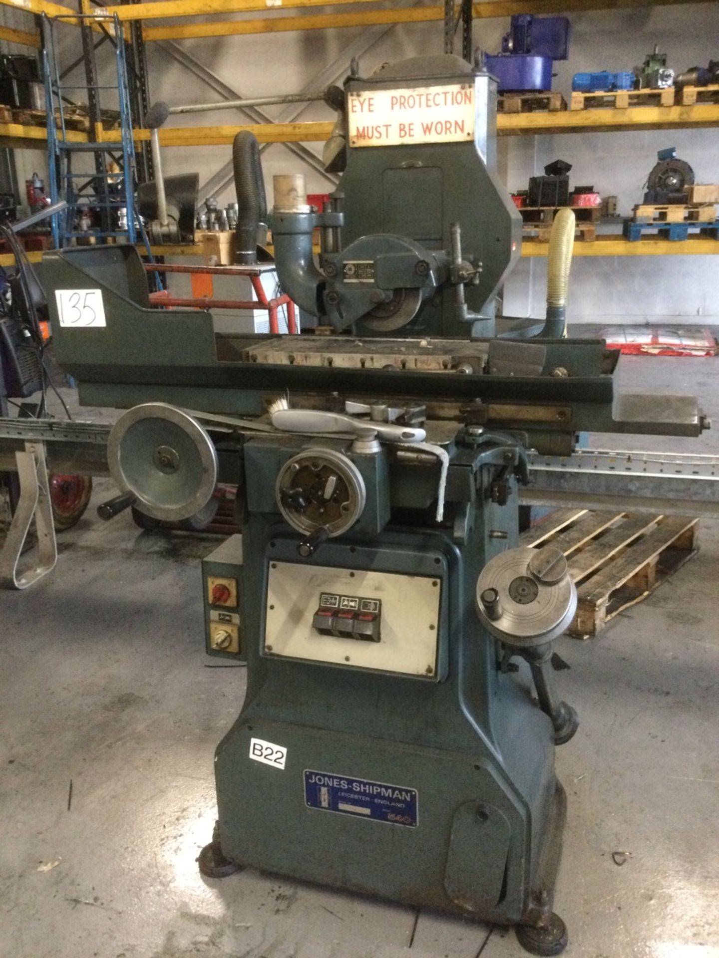Jones & Shipman 540 Horizontal Spindle Surface Grinding Machine With A 6” X 18” Magnetic Chuck, seri