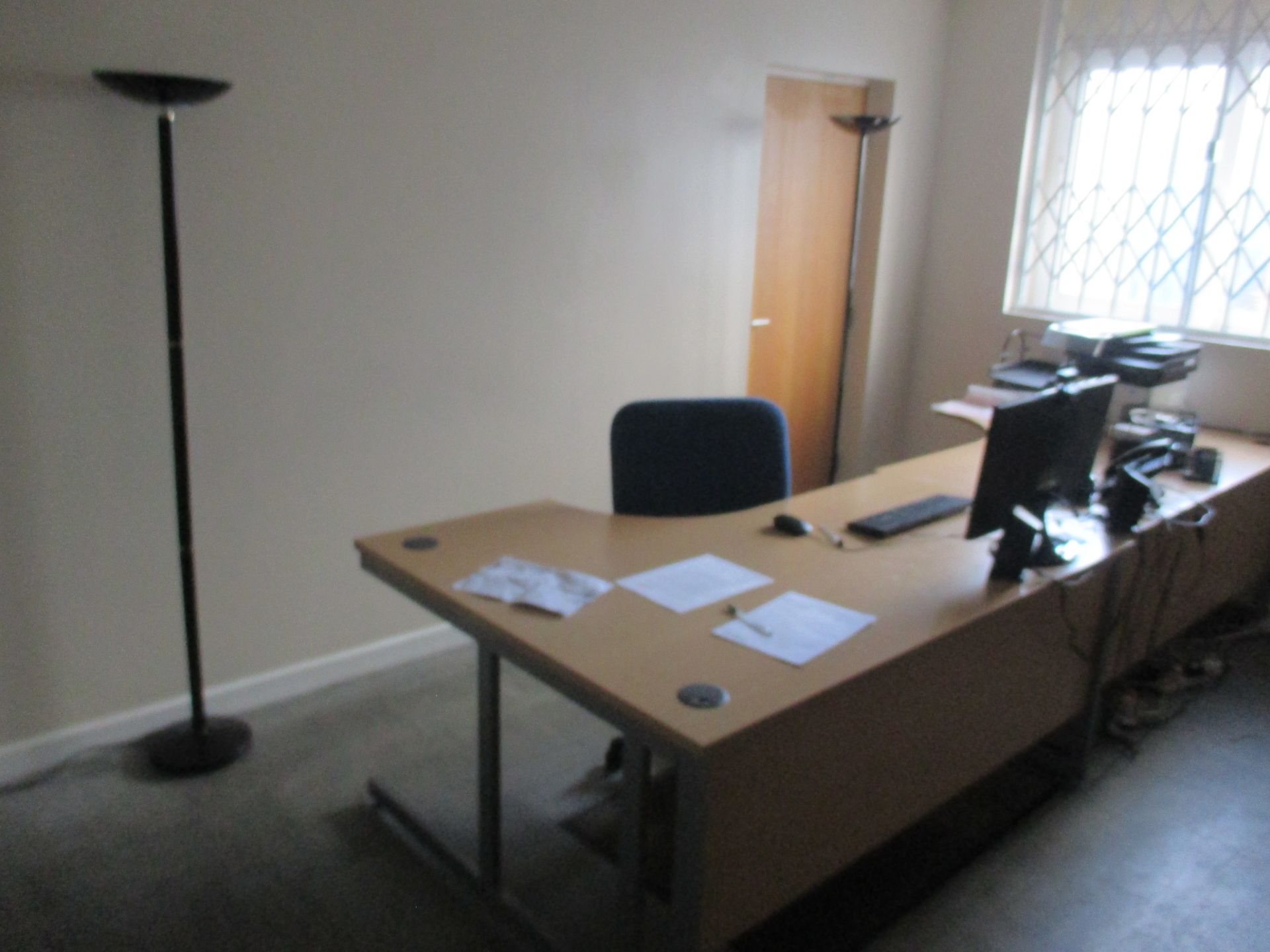 1: Contents of Office to Include Desks, Monitor, Printer and Furniture. - Image 2 of 2