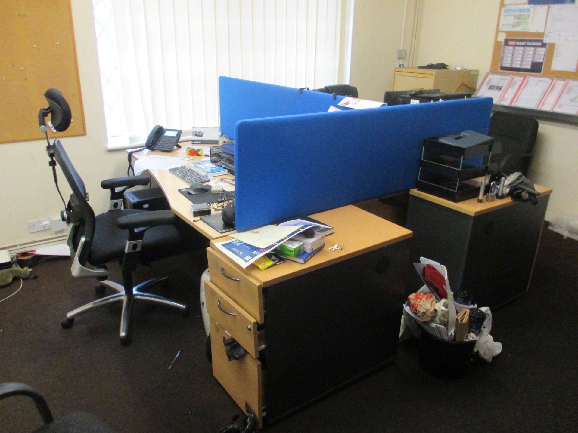 1: Contents of Director's Office to Include Desks, Monitor, Dyson Heater/Cooler, 3: Blaupunkt TVs an - Image 2 of 5