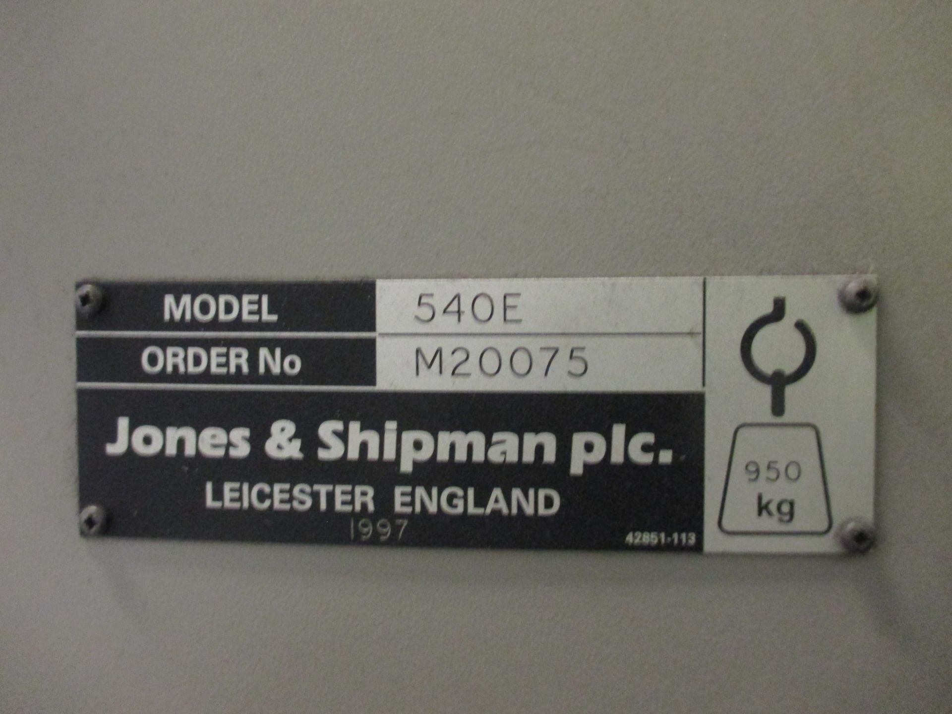 1: Jones-Shipman 540E Surface Grinder. Year of Manufacture: 1997 - Image 2 of 2