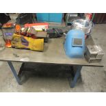 1: Workbench and Contents with Welding Accessories and 1: Racking and Contents