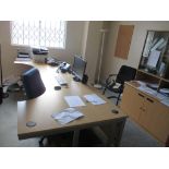 1: Contents of Office to Include Desks, Monitor, Printer and Furniture.