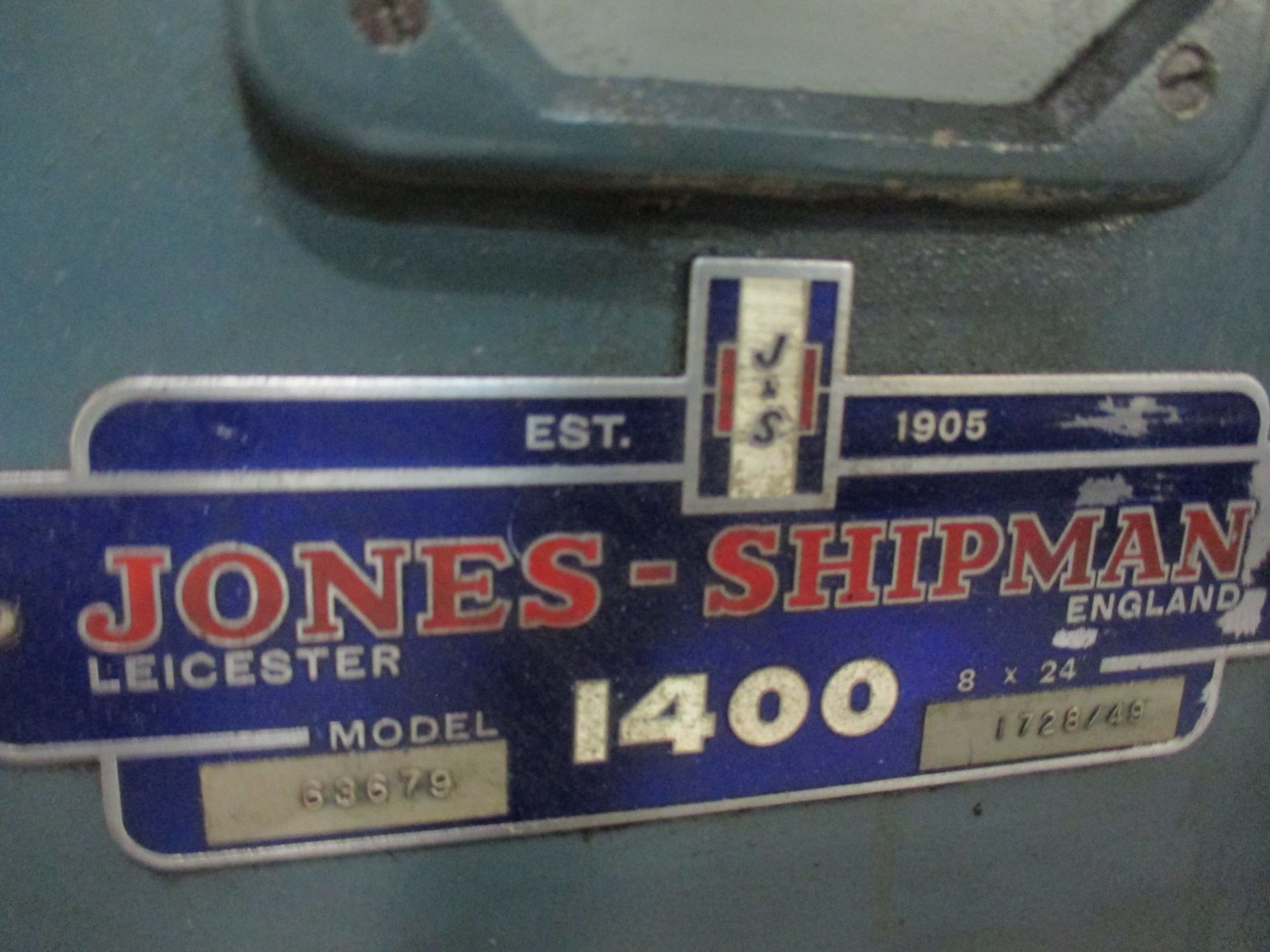 1: Jones-Shipman 1400 Surface Grinder. Serial Number: 1728/49 - Image 3 of 3