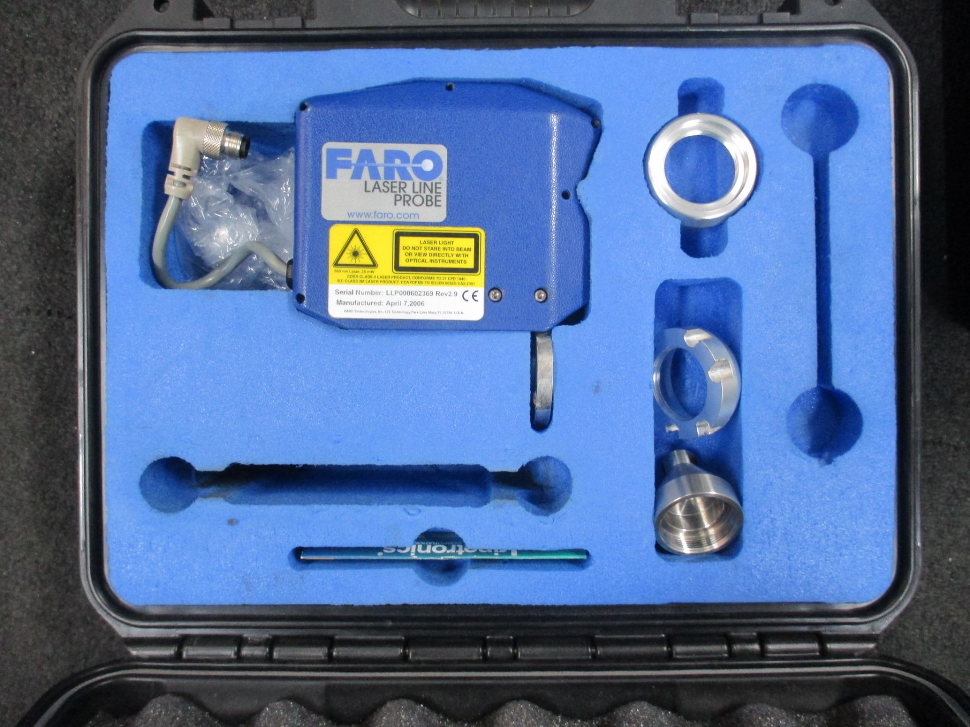 1: Faro Edge Measuring Arm (2015) 1: Faro Laser Line Probe (2006), 1: Faro LLP HD Scanner (2015) and - Image 5 of 9