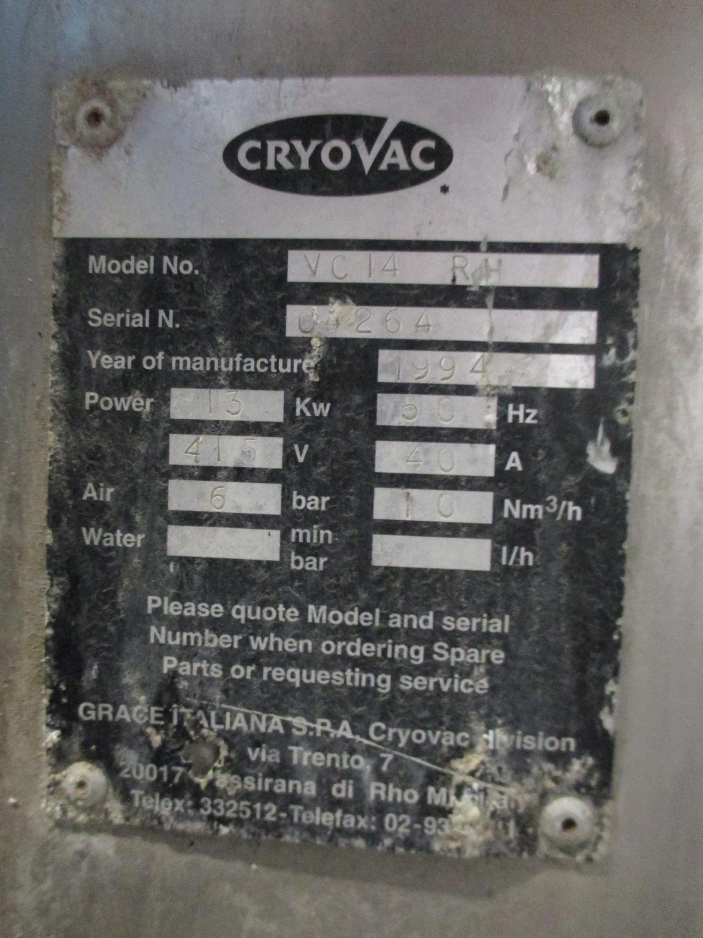 1: Sealed Air Cryovac VC14 RH Vacuum Packer - Image 3 of 3