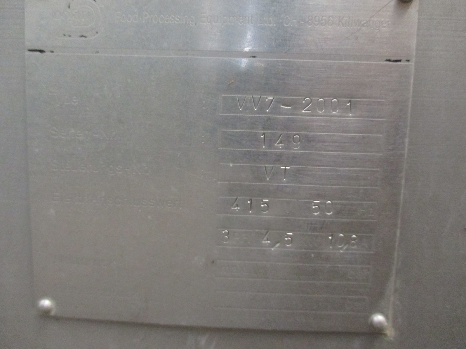 1: Dorit VV7 2001 Vacuum Tumbler to Include Control Panel, 4,200l - Image 4 of 4