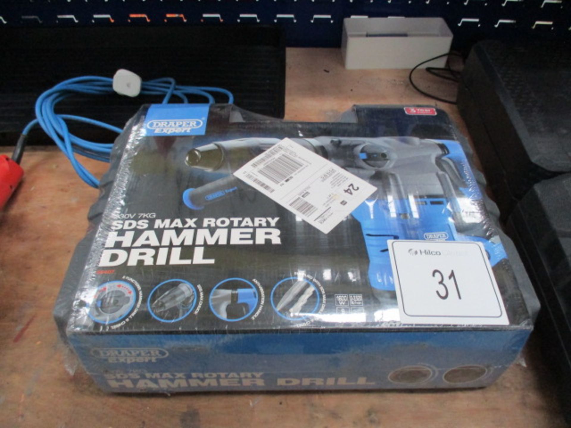 1, Draper SDS Rotary Max Demolition Hammer Drill 1300w (New)