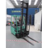 1, Mitsubishi FB20PNT 2 Ton Battery Powered Ride-On Forklift Truck Serial No. EFB2400018 (2012) with