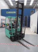 1, Mitsubishi FB20PNT 2 Ton Battery Powered Ride-On Forklift Truck Serial No. EFB2400018 (2012) with