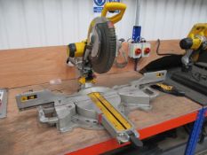 1, DeWalt DWS780, Table Mounted Circular SawSerial No. 52659 With Portable Extraction Unit.