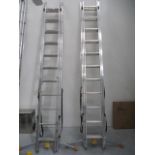 2, Hailo 11 Rung 3 Stage, Aluminium Ladders