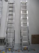 2, Hailo 11 Rung 3 Stage, Aluminium Ladders