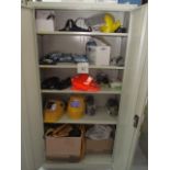 1, Steel Cabinet and contents