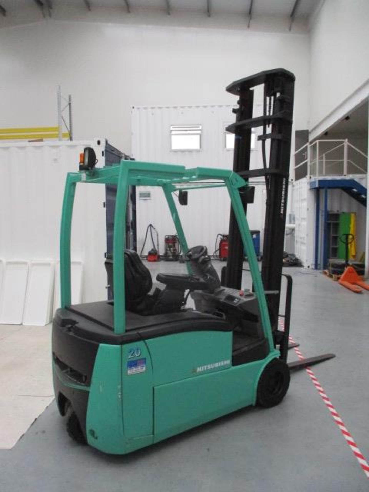 1, Mitsubishi FB20PNT 2 Ton Battery Powered Ride-On Forklift Truck Serial No. EFB2400018 (2012) with - Image 2 of 5