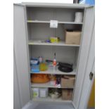 1, Steel Cabinet and contents
