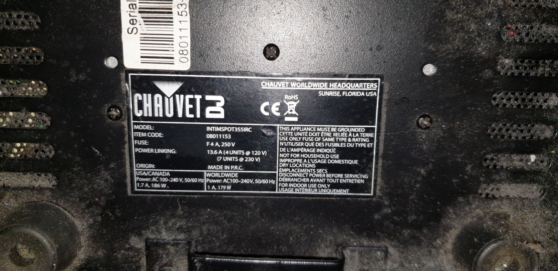3 ; Boxed Chauvet DJ Intimidator 355 LED Beam Lighting - Image 5 of 5