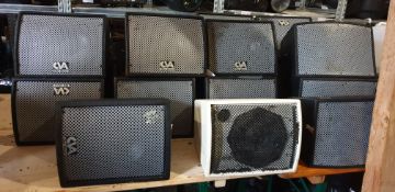 QTY ; Assortment of CVA Black Speakers, comprising of 14 Small, 3 Medium and 1 Large