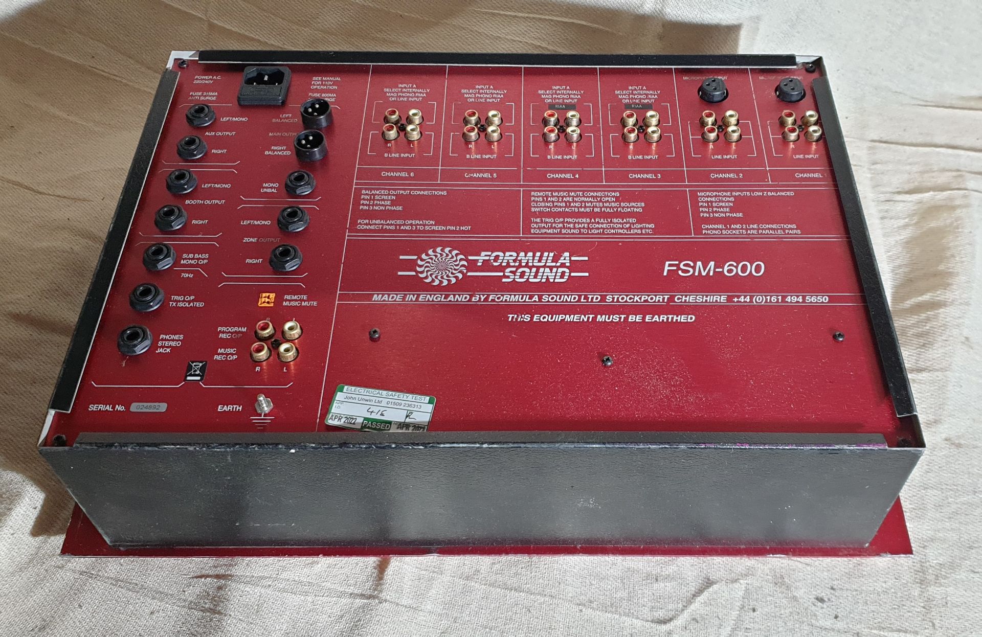 1 ; Formula Sound FSM 600 Club/DJ Mixer. - Image 3 of 3