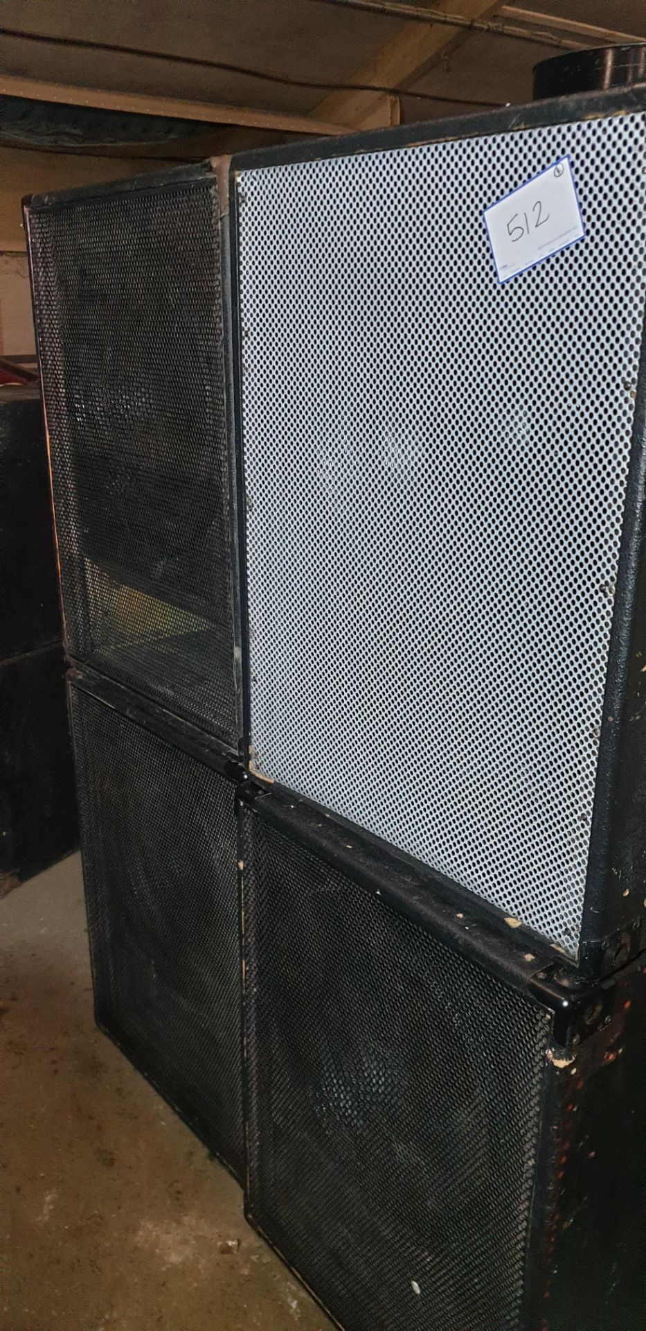 QTY ; 4 x Large Black Speakers.