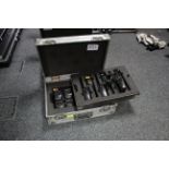 6 Red PT 600 Walkie Talkies with Charging Station and Flight Case (All Faults)