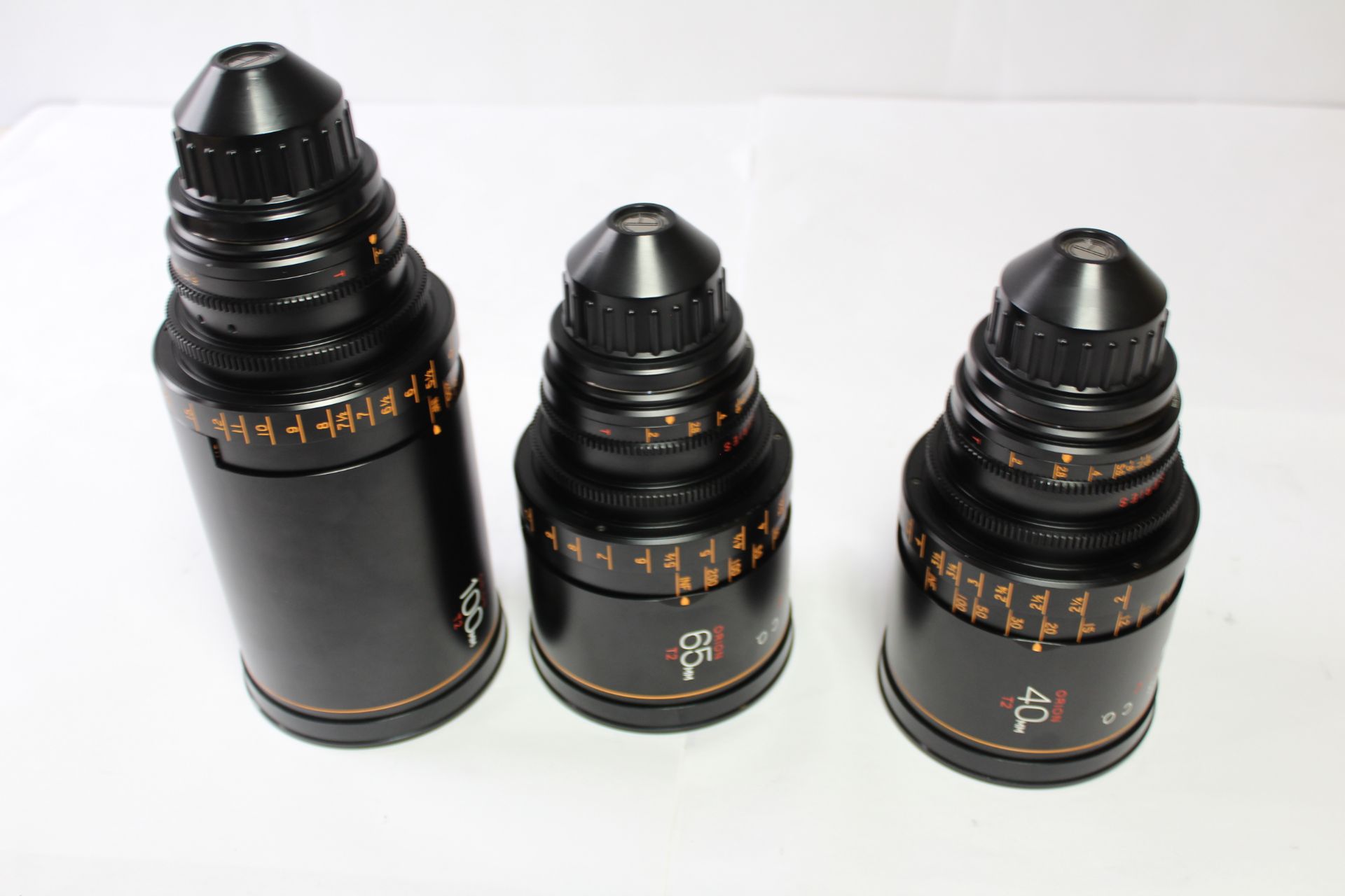 Set of 3 Atlas Orion Anamorphic Lenses Consisting of 65mm T2 100mm T2, 40mm T2 Anamorphic Lenses wit - Image 2 of 2