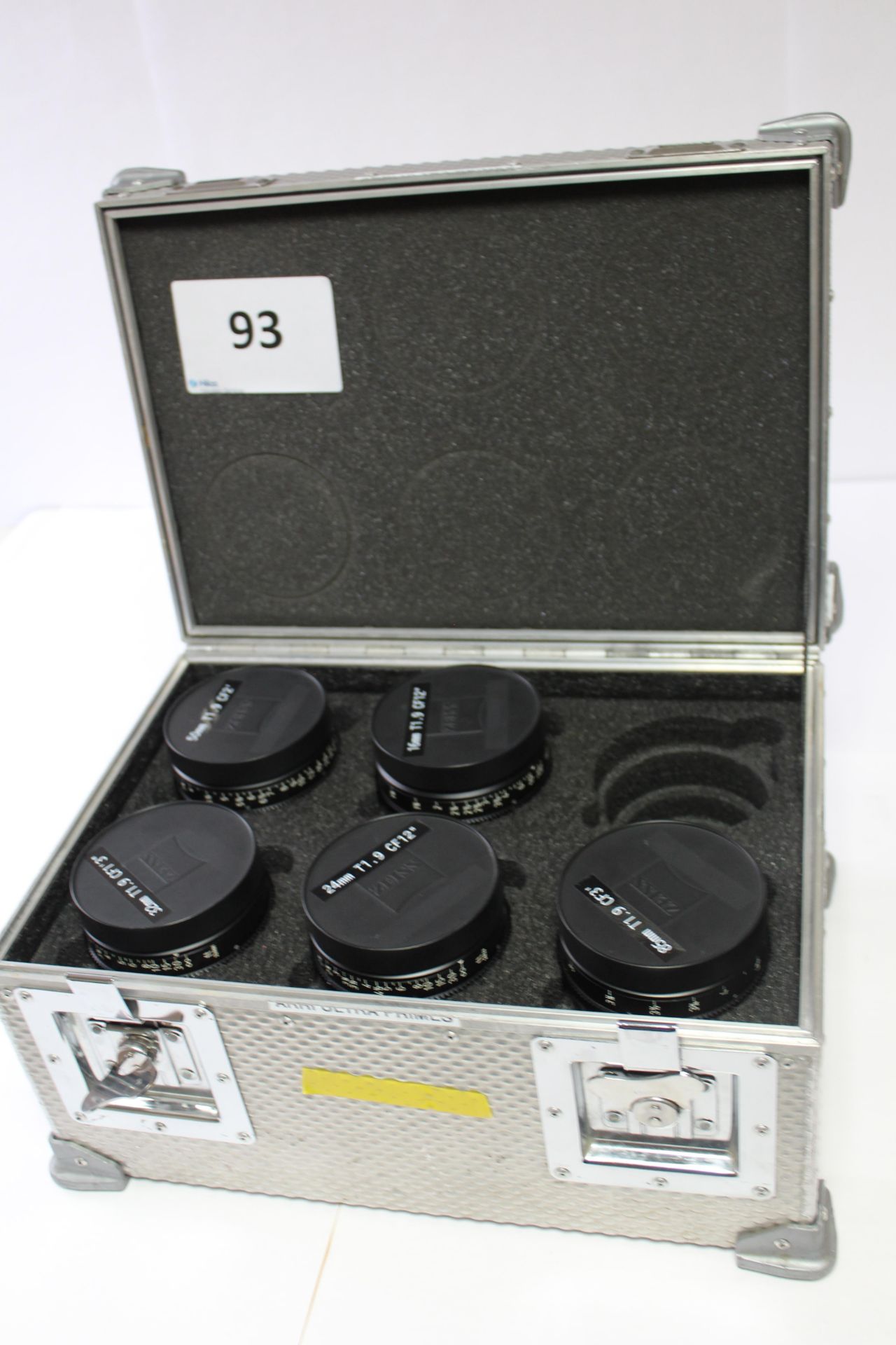 Set of 5 Arri Ultra Prime Lenses Consisting of 85mm T1.9 CF3, 50mm T1.9 CF2, 32mm T1.9 CF1'3 " 24mm