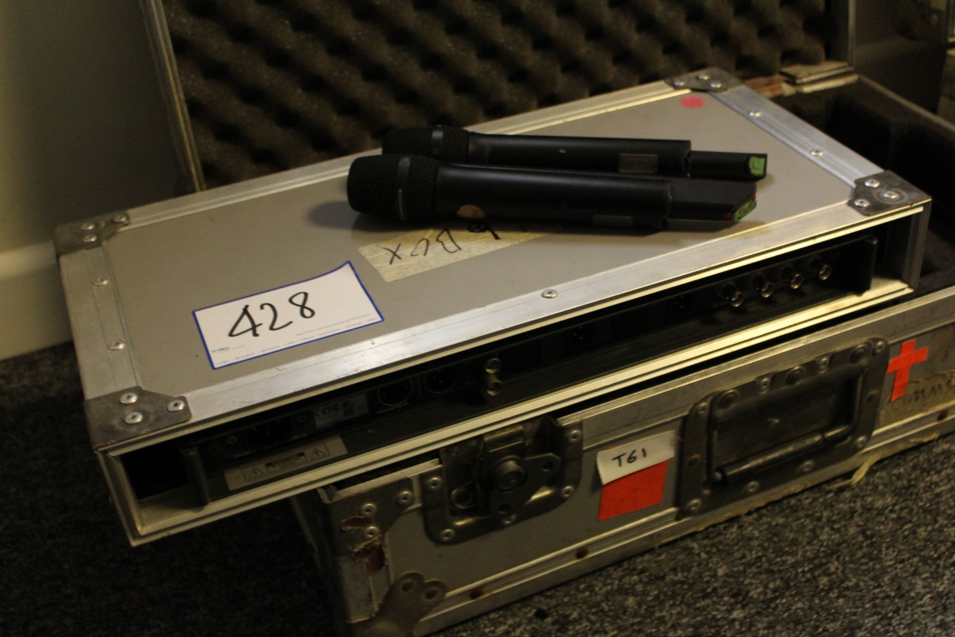 Sennheiser EM 37342-II Stereo True Diversity Receiver with 2 Sennheiser Handheld Microphones and Fli