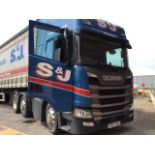 SCANIA R450 6x2 Topline Tractor Unit, with mid-lift axle, sleeper Until 31/12/24 Registration numbe