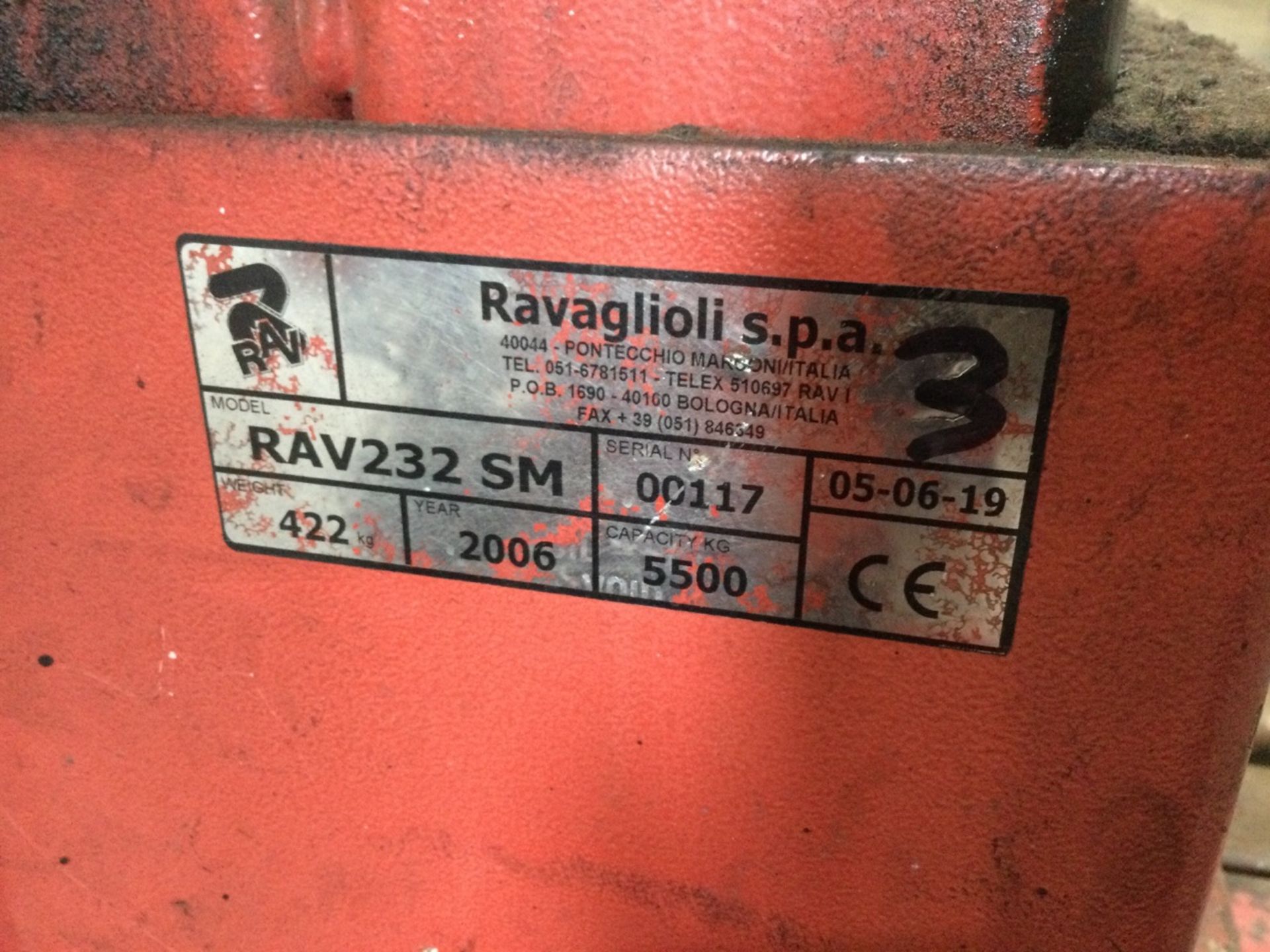 Somers/Ravaglioli RAV232 SM Mobile Cable Connected Vehicle Stands, Each 5500kg Capacity, serial numb - Image 4 of 6