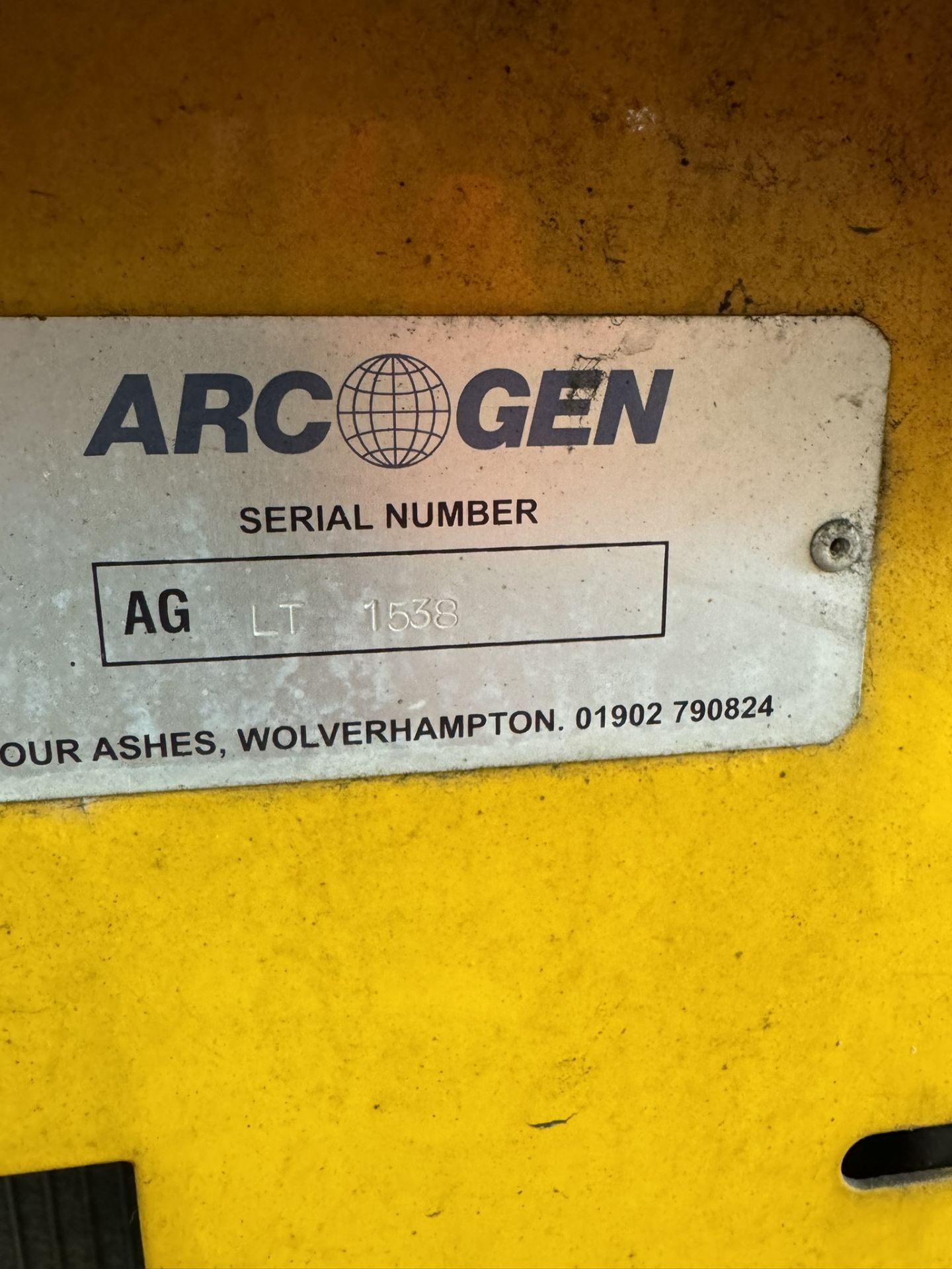 Arc-Gen Towed Mobile Diesel Engined Lighting Tower, serial number AG1538 - Image 4 of 4