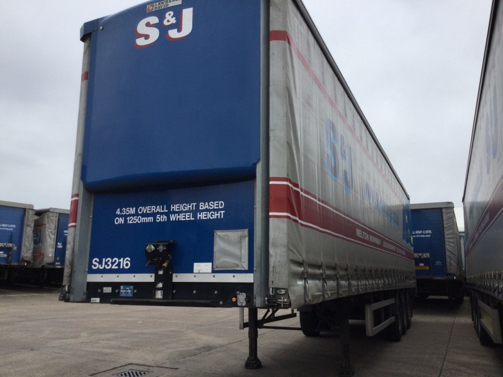 Lawrence David Tri-axle curtainside trailer. Serial Number C546218. Year 2021, MOT Until 28/02/25