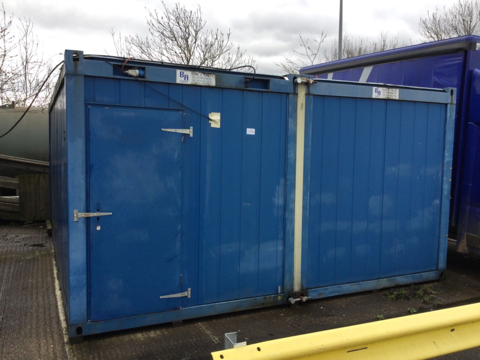 Temporary Office Unit, Steel, With Two Units Joined To Comprise One Unit Approx. 5m X 6m