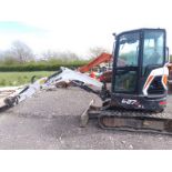 Bobcat Model E27Z rubber tracked excavator, with ditching bucket, piped for breaker, Year 2021, 802h