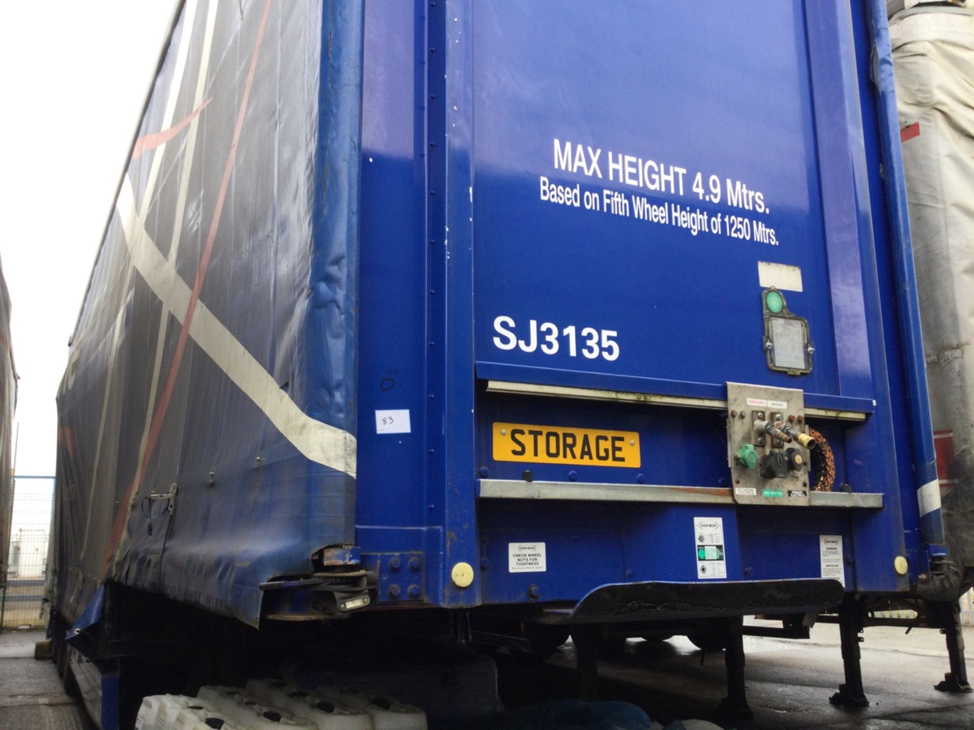 Don-Bur PM38FR Tri-Axle Curtainside Trailer Mot Expired , serial number C234757 , year 2007. Note