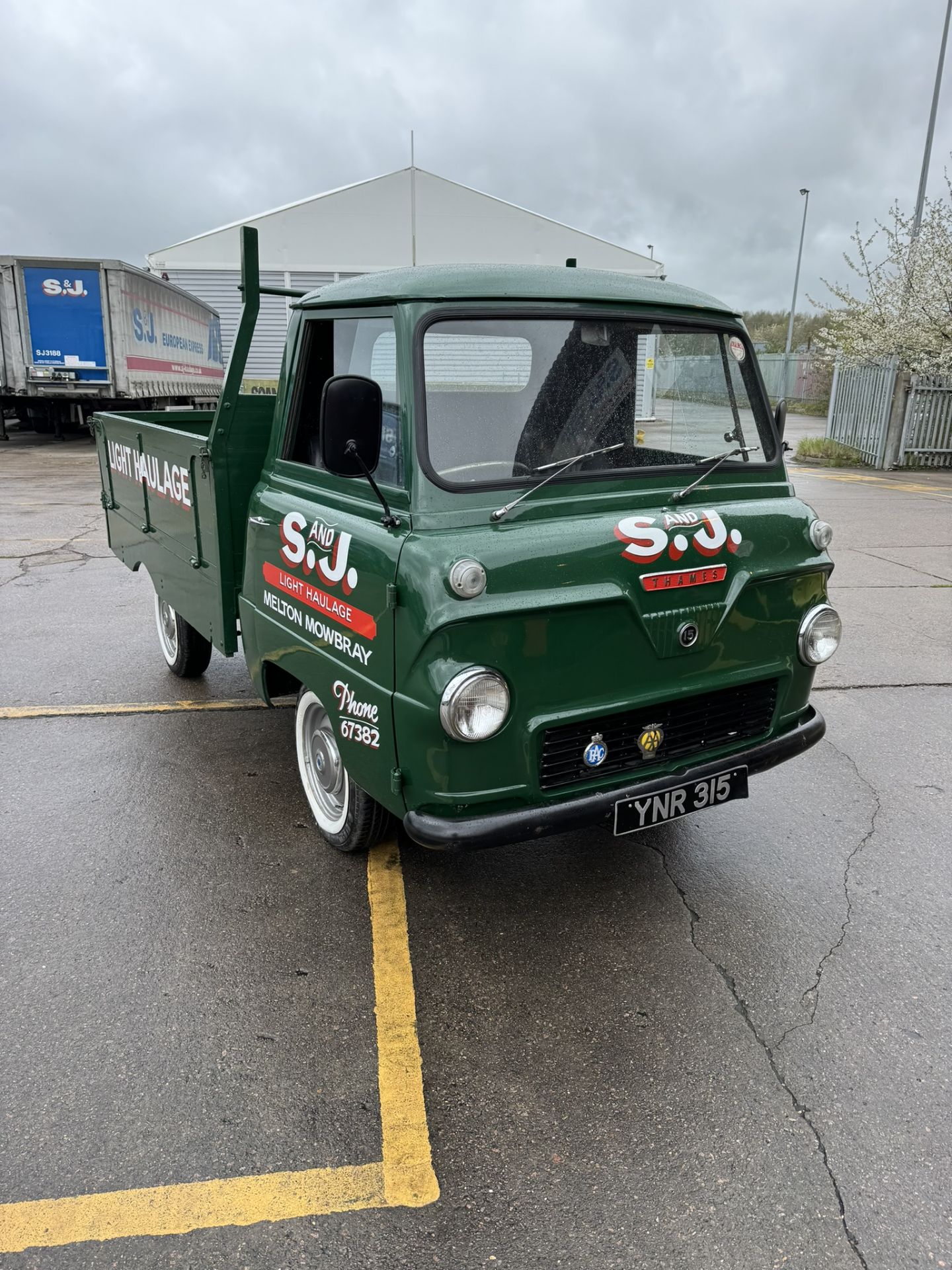 Ford THAMES 400 Column Shift Three-Speed, Two Seat Open Back Pick-Up With Wooden Deck,