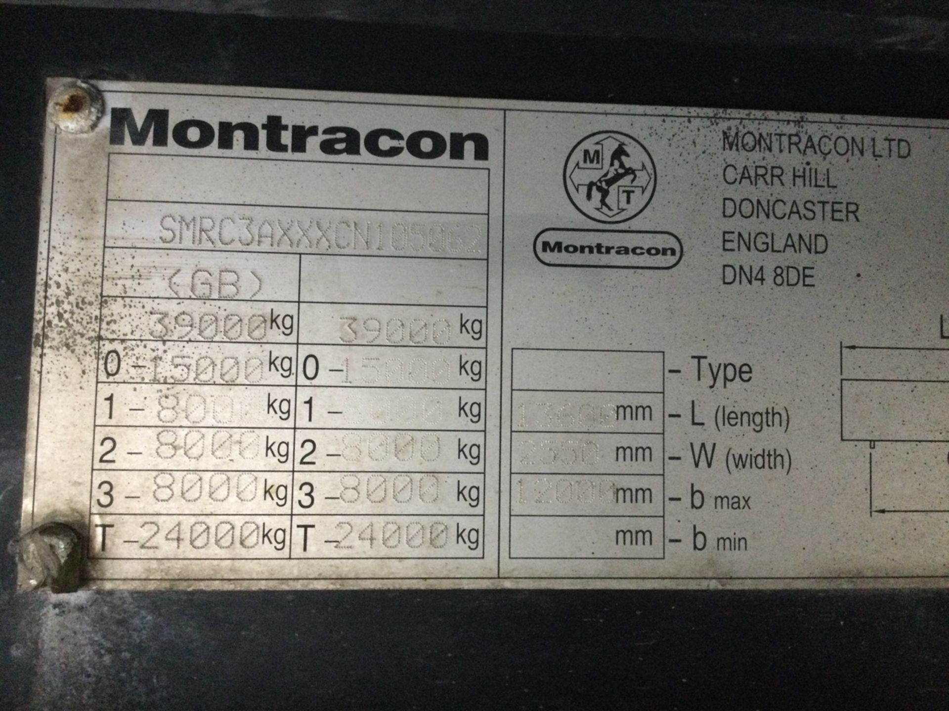 Montracon Tri-Axle 13.6m Curtainsider Trailer Mot Until 30/04/24, serial number C342561 , year 2012 - Bild 4 aus 4