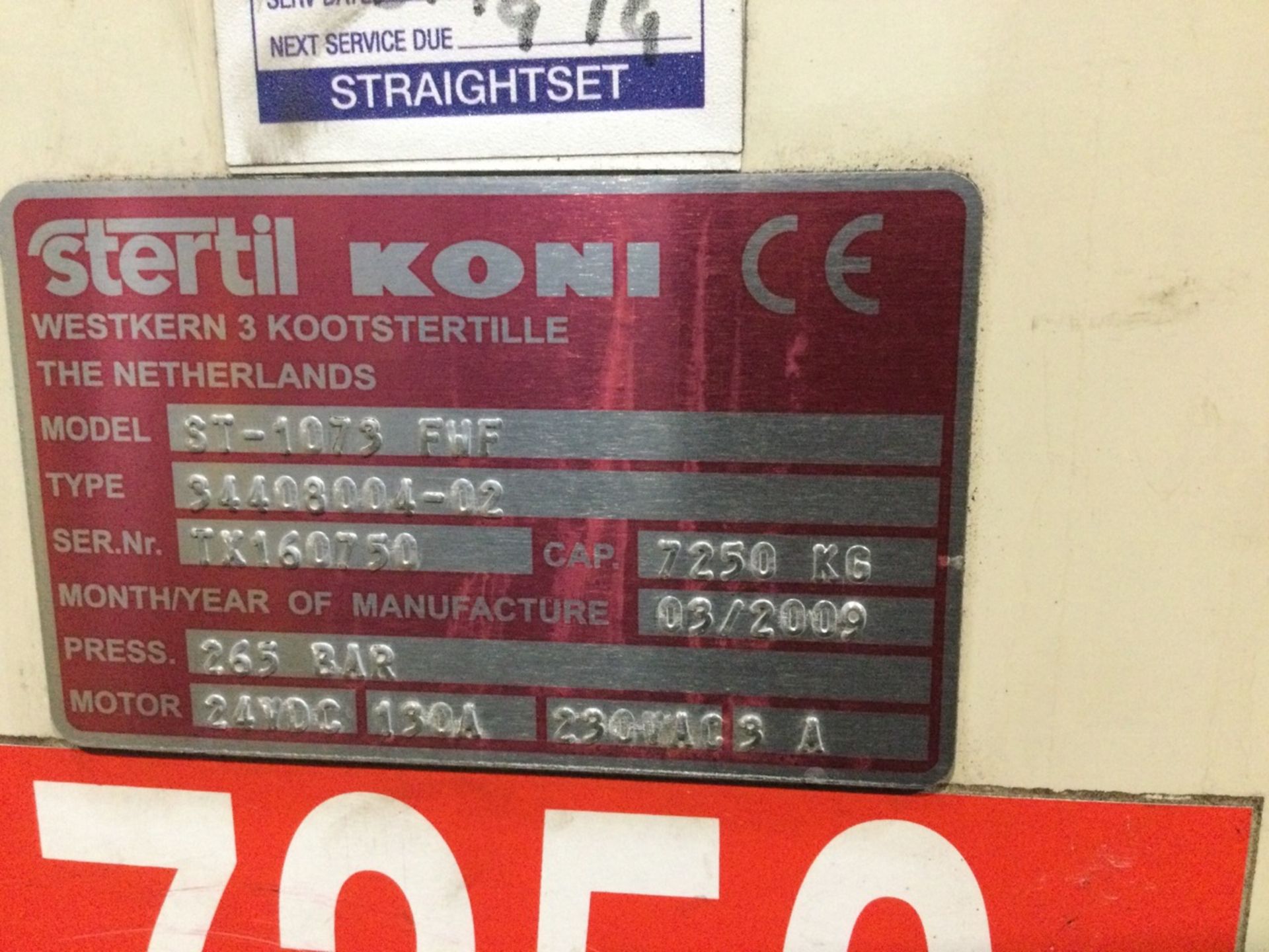 4: Stertil Koni ST-1073 FWF Wireless 7.25t Capacity Column Lifts, serial number TX160752; TX160754; - Image 5 of 6