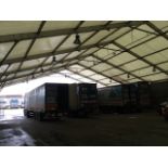 Spaciotemp Open Fronted Temporary Building With Steel Panel Sides And Tarpaulin Roof, Single Skinne