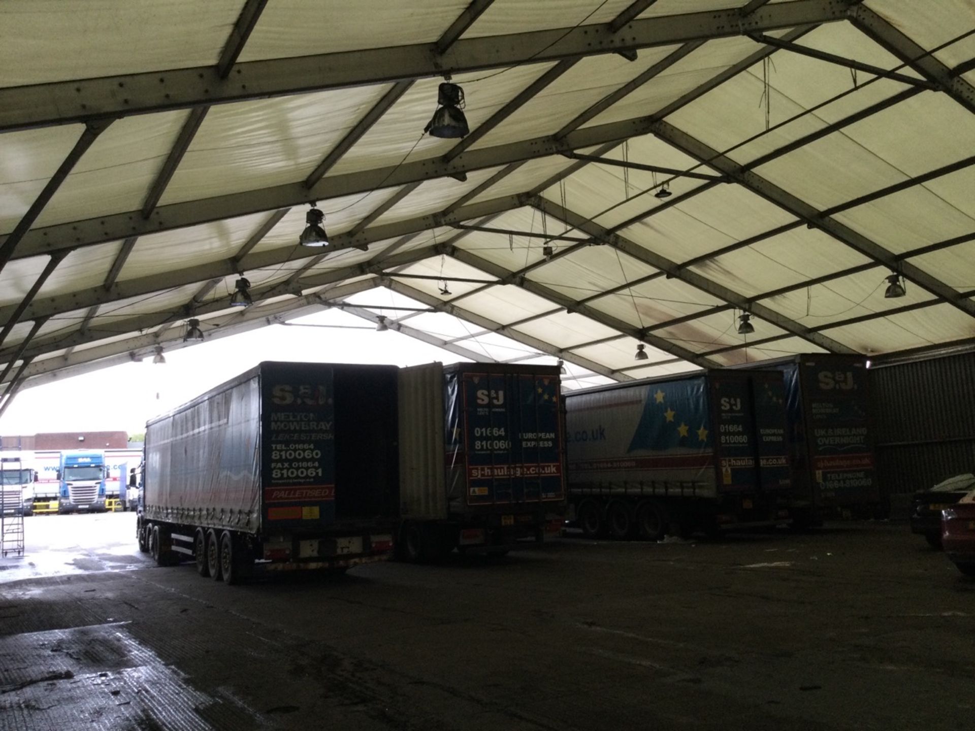 Spaciotemp Open Fronted Temporary Building With Steel Panel Sides And Tarpaulin Roof, Single Skinne