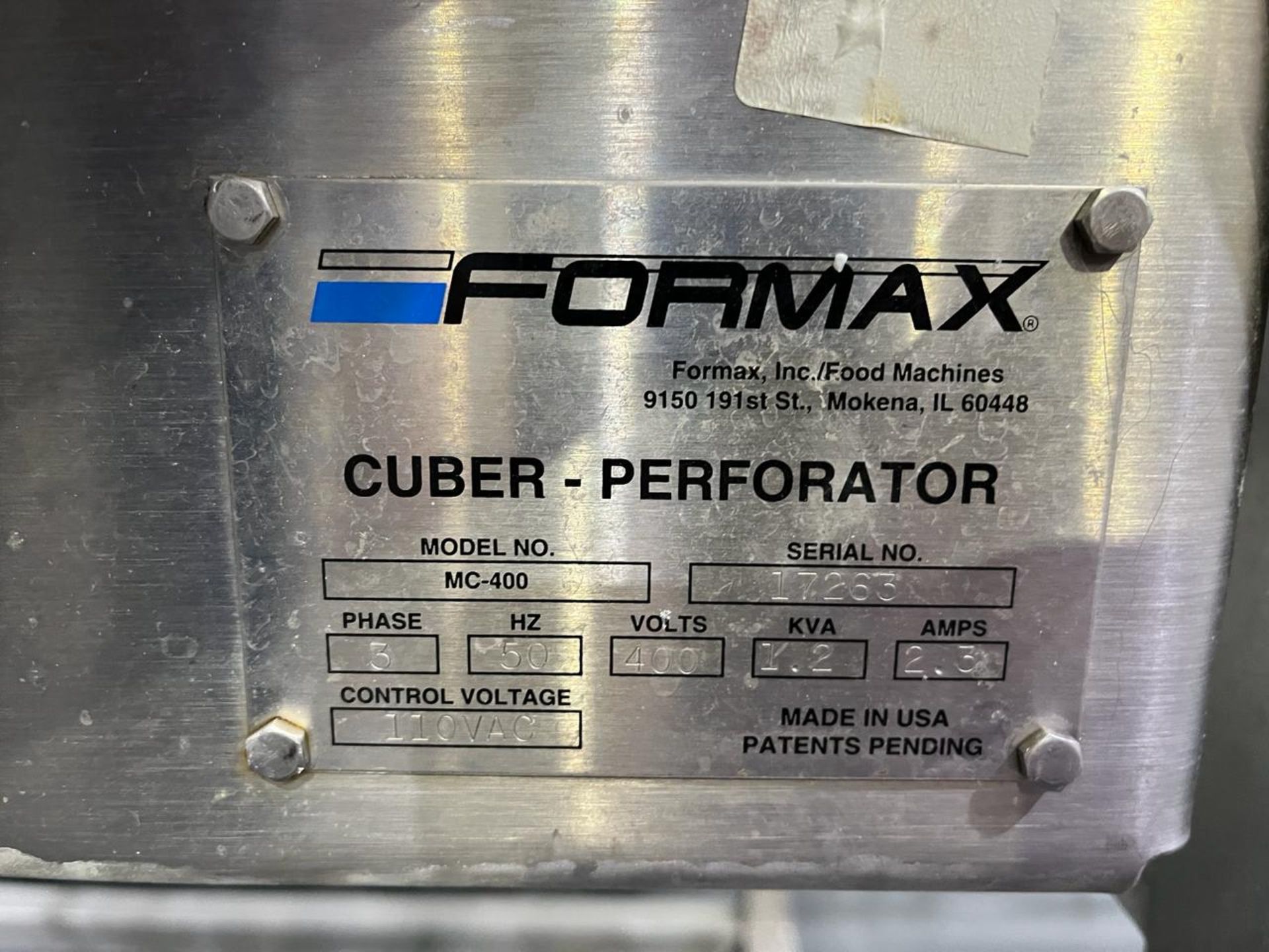 Formax MC-400 Cube Perforator, Year of Manufacture: 2017 - Image 2 of 3