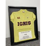 Ercole Baldini Framed Ignis / Vittore Gianni Wool Blend Vintage Cycling Jersery.