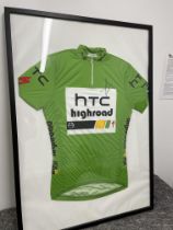 Mark Cavendish Framed & Signed Green HTC Highroad Cycling Jersey