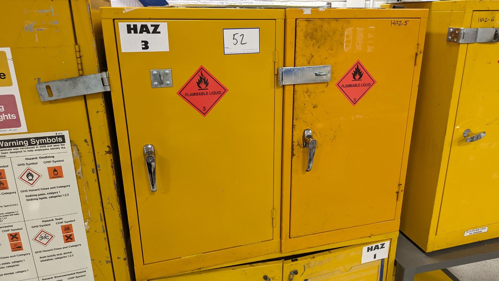 Hazmat Cabinet as lotted