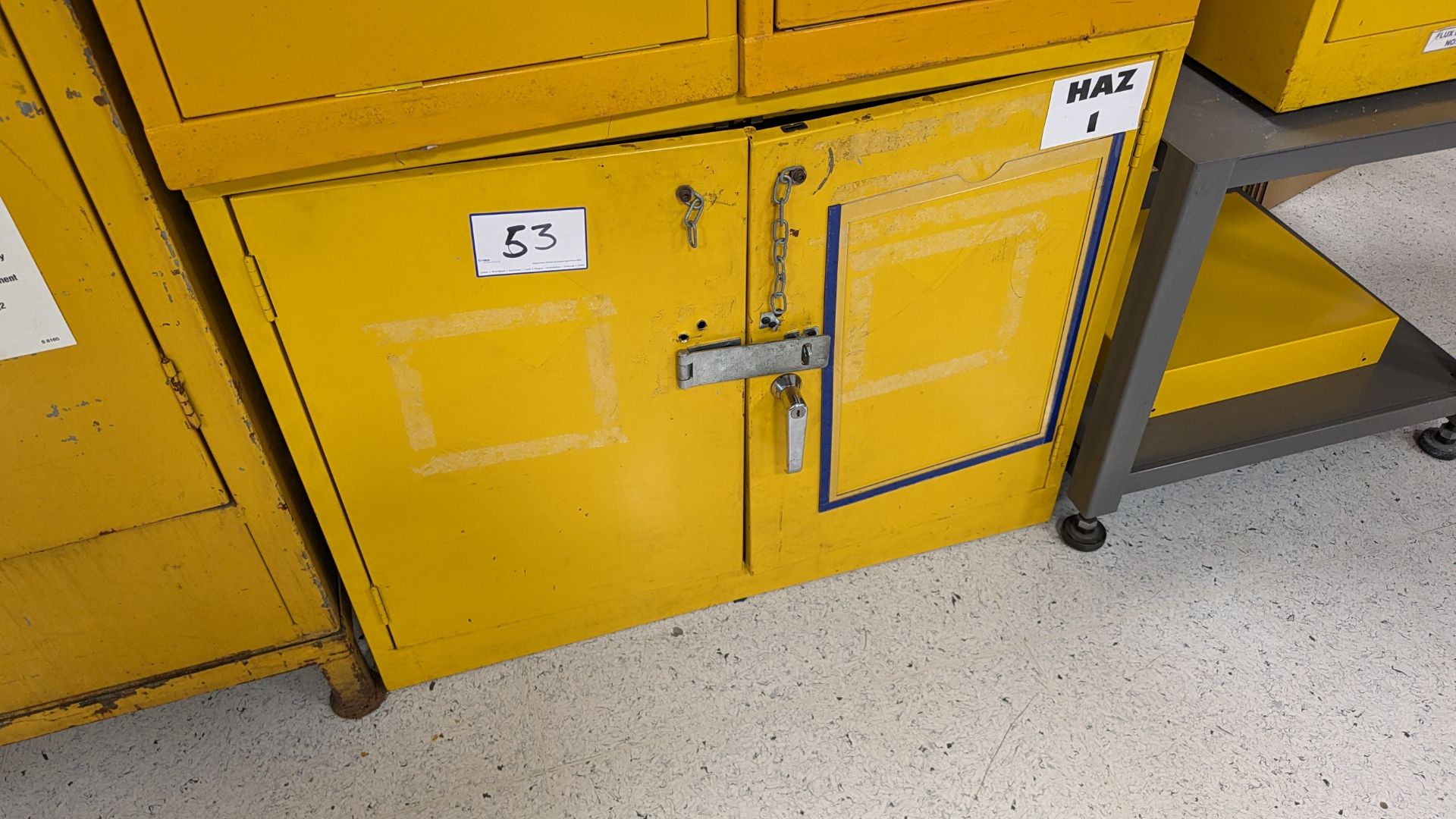 Hazmat Cabinet as lotted