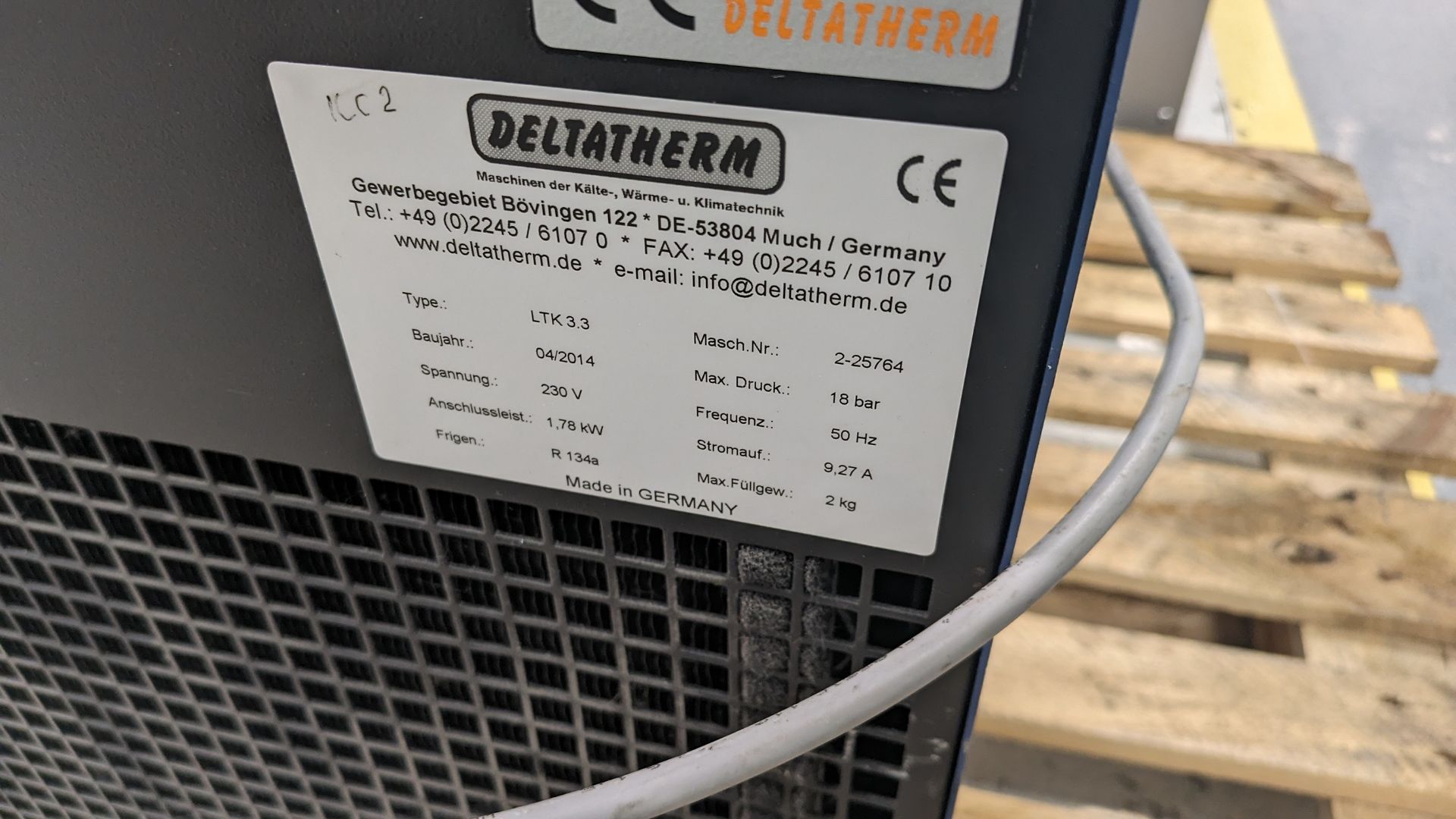 Deltatherm LTK 3.3 industrial cooler - Image 2 of 2