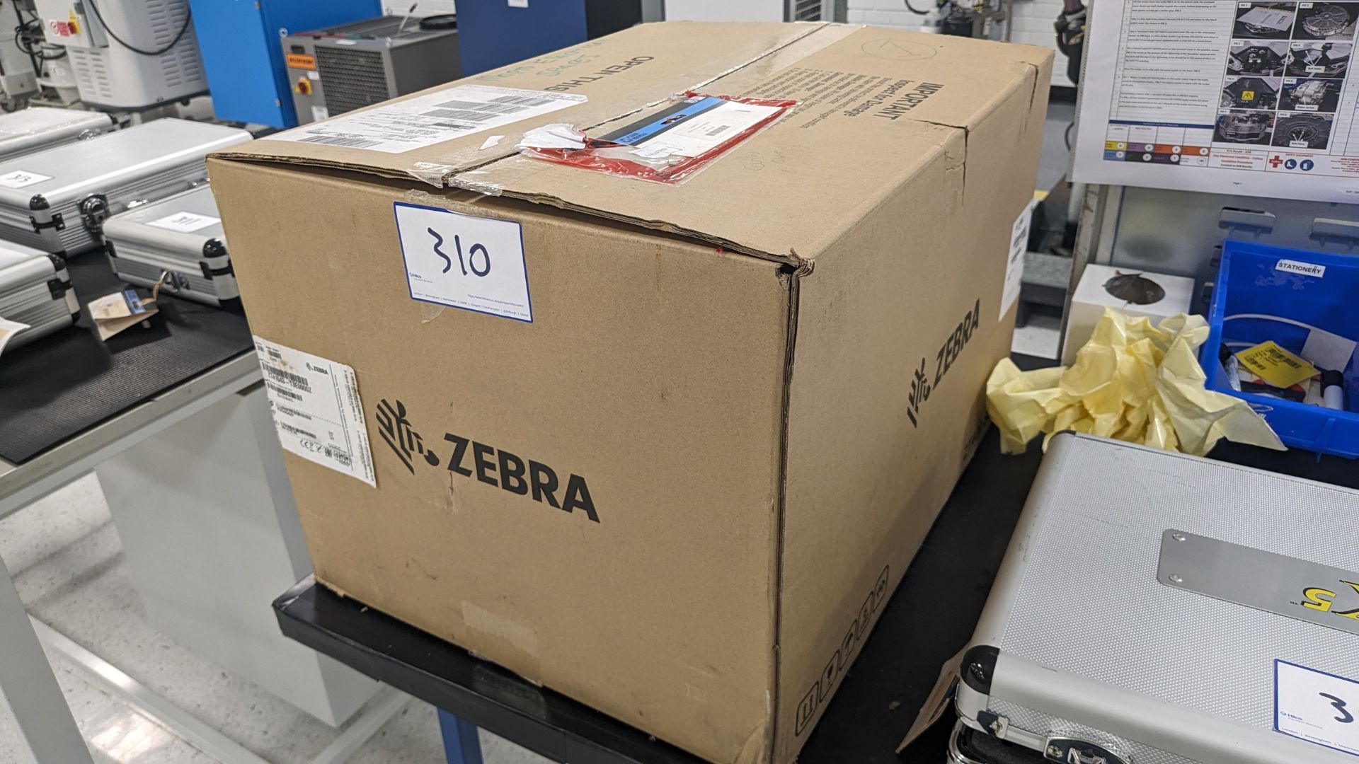 Zebra ZT400 Standard label printer in box Serial number 18J172701475
