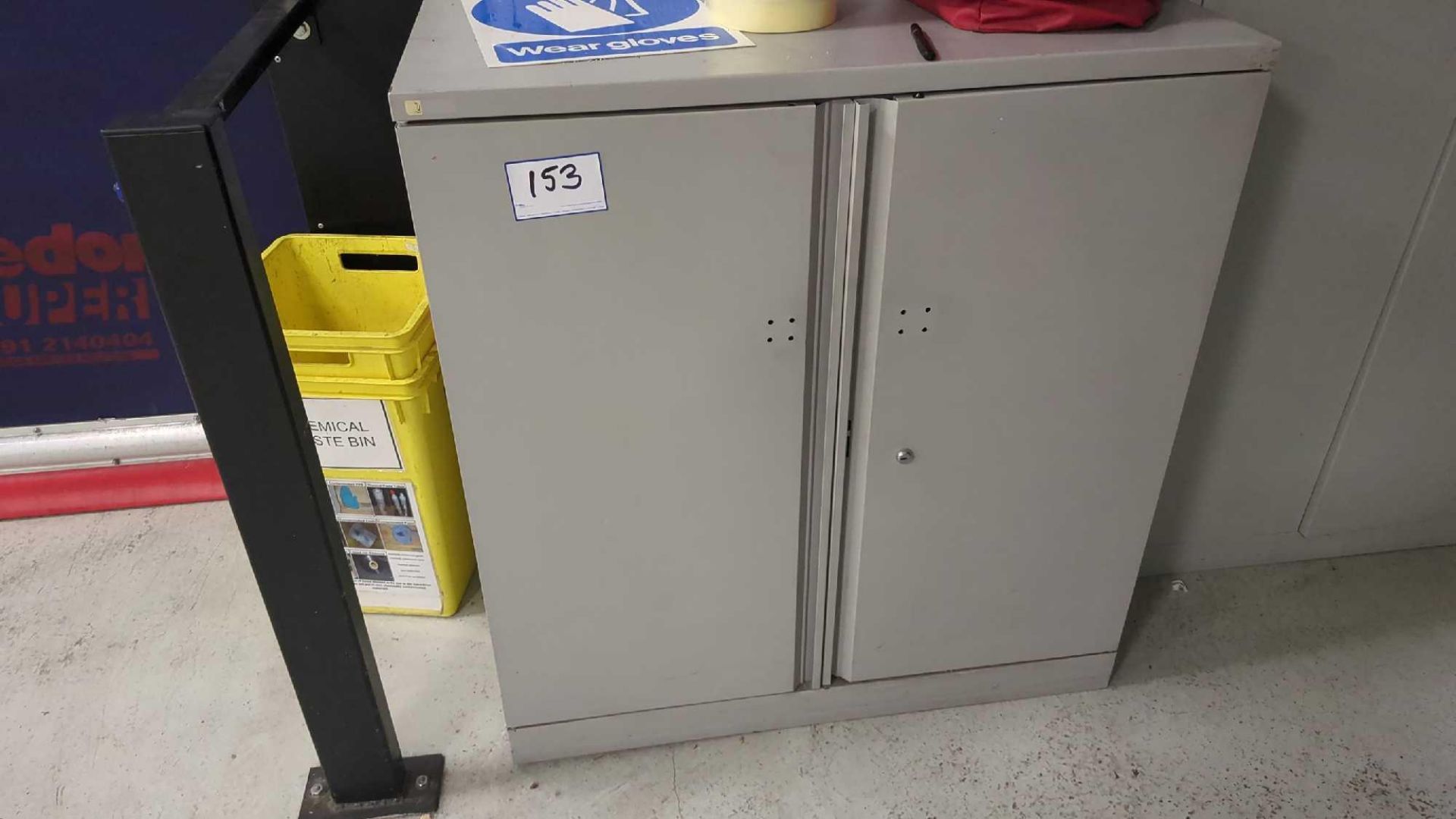 Mid height 2 door steel cupboard