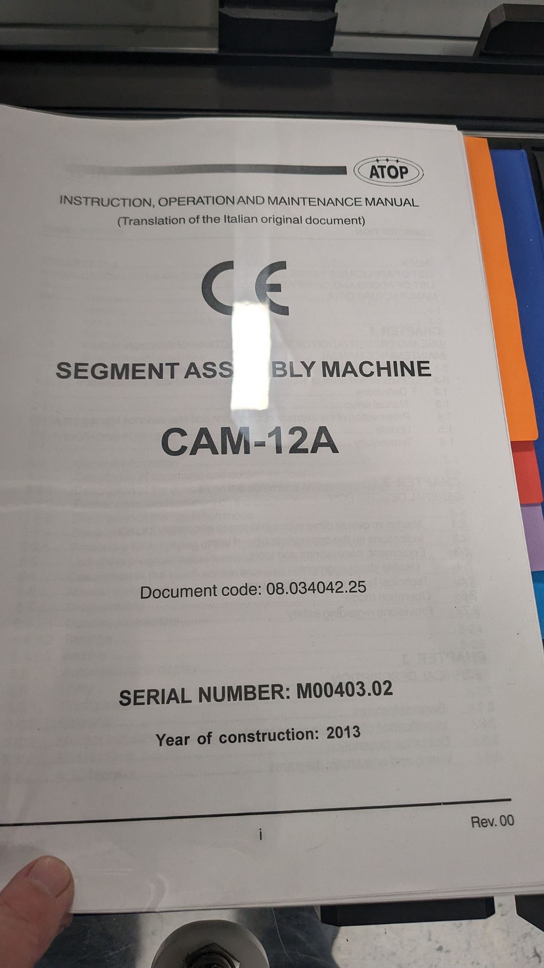 Atop, CAM 12A, Segment Assembly Machine - Image 4 of 5